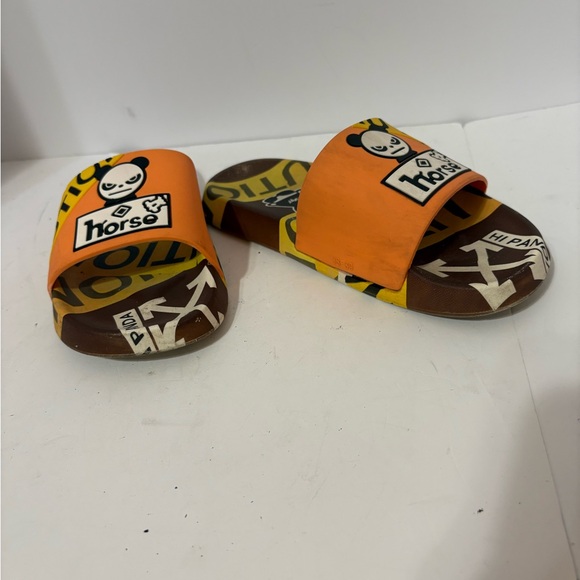 panda slides which open-toed sandal featuring a design with a panda on the strap - Picture 2 of 6